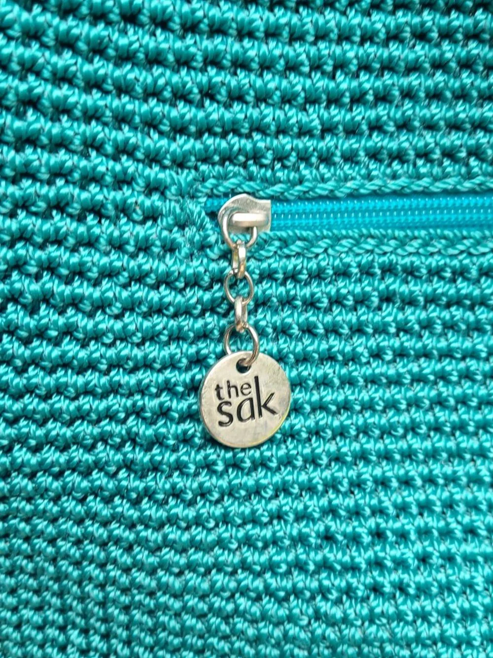 The SAK Green Crochet Crosbody Bag
